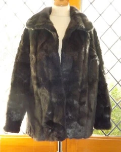 Lister, Ladies Dark grey, Vintage faux fur jacket, size 16 - 18 - Picture 1 of 3