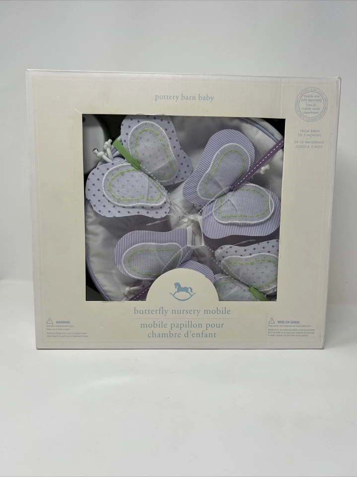 POTTERY BARN KIDS ~ CUNA INFANTIL MARIPOSA PÚRPURA MÓVIL Foto 1 de 4