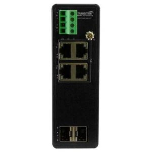 Transition Networks SISTP1040-342-LRT Hrd UnMDG Switch, 4-port GE POE+, 2 SFP - Picture 1 of 2