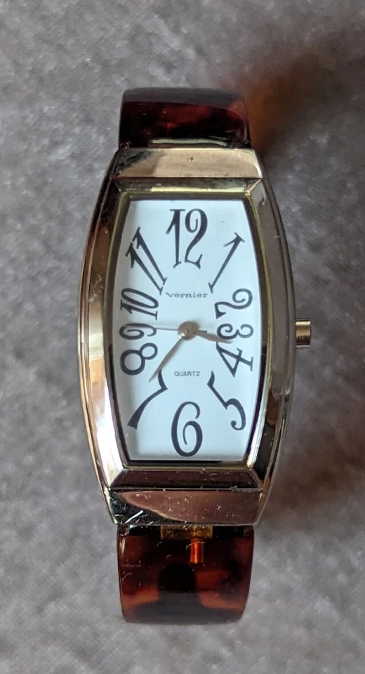 Vernier Women's Silver Tone Quartz Watch With Translucent Resin Spring Bands - Image 1 of 4