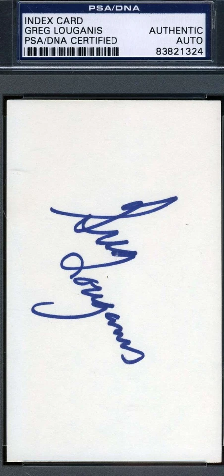 Greg Louganis Signed Psa/dna 3x5 Index Card Authentic Autograph - Image 1 of 1