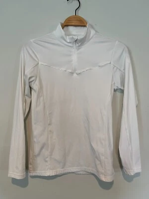 Top DESCENTE Mujer Blanco 1/4 Cremallera Rendimiento Capa Base, Junior Talla 14 Foto 1 de 4