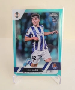 2022-23 TOPPS CHROME UEFA PABLO MARIN RC AQUA REFRACTOR #54 Ser #140/199 - Picture 1 of 2