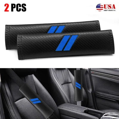 2X para Dodge Challenger Charger azul cinturón de seguridad de coche almohadilla de hombro cubierta Foto 1 de 4