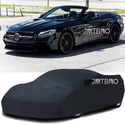 For Mercedes-Benz SL65 AMG SL500 Car Cover Satin Stretch Dust Proof Indoor Black - Image 1 of 4