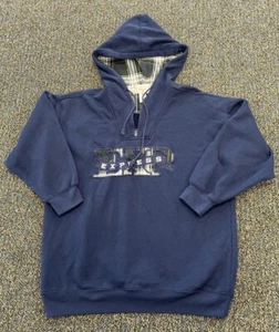 Express Athletique 1/4 zip women's hoodie, sweatshirt, women's size small, Navy - Picture 1 of 8