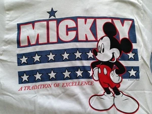 NEW - Disney Unlimited Jerry Leigh Mickey Flag 90s Vintage T-shirt USA - DESCRIP - Picture 1 of 8