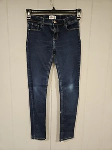 Jordache Junior's Skinny Dark Denim Jeans Jeggings Size 16 Measure 26x28  - Picture 1 of 5