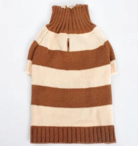 DOGO Sporty Stripe Sweater in Beige/Cream - Size Small - Ready-to-Ship Athletic - Picture 1 of 7