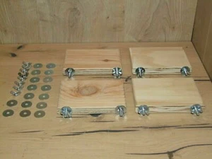 4 er Set Sitzbretter aus Seekieferplatten ; Maße 14 cm x 14 cm ; Menge 4 Stück - Bild 1 von 4
