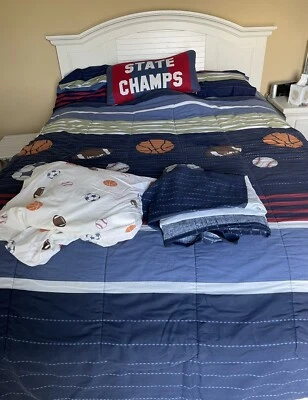 Edredom esportivo Jumping Beans MVP conjunto e decoração de quarto infantil TAMANHO COMPLETO - Imagem 1 de 4