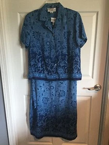 EUC Two Twenty Collection Blair Dress And Jacket Woman's Medium Petite Blue * - Picture 1 of 5