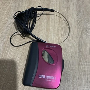 RED Sony Walkman WM-EX120 - Cassette Player - Working Condition - Picture 1 of 6