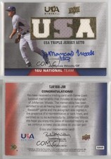 2009 USA Baseball Box Set Triple Jersey 16U National Team JoMarcos Woods Auto