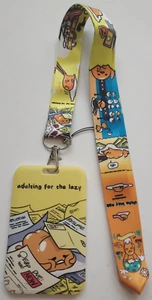 Gudetama Lazy Egg Neck Lanyard Strap I.D Holder Key Chain Bag Chain Mini Wallet - Picture 1 of 5