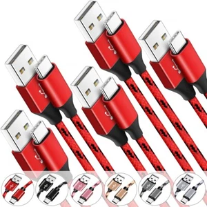 5 Pack USB-C Fast Charger Cable for iPhone 15 16 Pro Max / Galaxy S24 S23 Ultra - Picture 1 of 11