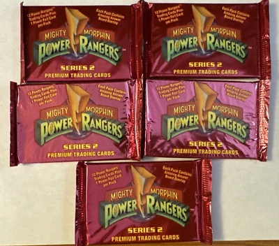 POWER RANGERS Series 2 trading cards 6x Sealed Packs - Image 1 of 3