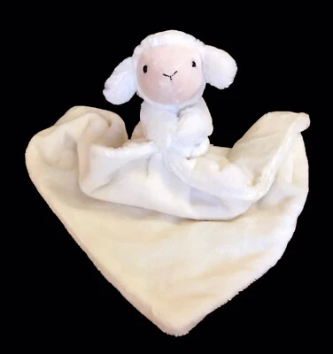 Chupeta Jellycat Bashful Lamb Lovey cobertor de segurança de pelúcia branco marfim - Imagem 1 de 4