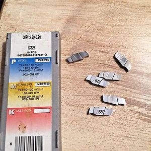 ISCAR CARBIDE INSERTS QUANTITY 6 GIPI 2.30-0.20 IC328 - Picture 1 of 1