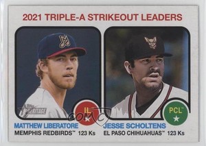 2022 Heritage Minor League Edition Leaders Jesse Scholtens Matthew Liberatore