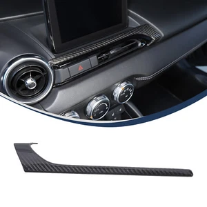 Dry Carbon Car Dashboard Center Air Outlet Trim Strip For Mazda MX-5 ND 2016-23 - Picture 1 of 12