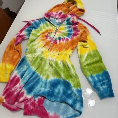 Mameluco Juicy Couture Rainbow Tie Dye S Pequeño S16 Tela de Terry Foto 1 de 4