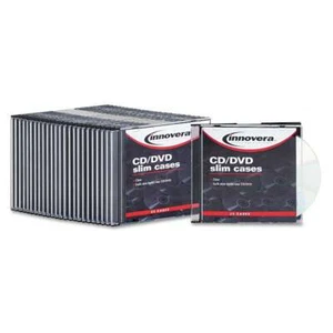 Innovera� CD/DVD Polystyrene Thin Line Storage Case, Clear, 25/Pack - Picture 1 of 3