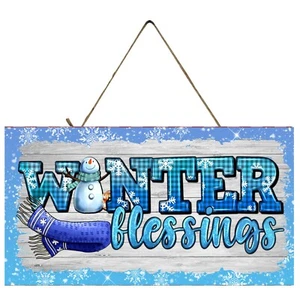 Wintersegen bedrucktes handgefertigtes Schild - Bild 1 von 7