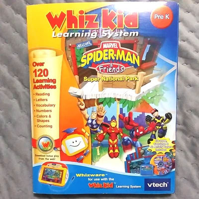 V Tech Whiz Kid CD & Cartridge Marvel Spider-Man & Friends Super National Park  - Image 1 of 4