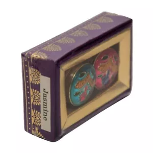 Natural Solid Perfume Jasmine Fragrance 2 Mini Brass Jar Unisex Body Spray 4g - Picture 1 of 4
