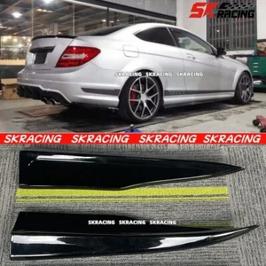 Rear Bumper Gloss Black Spoiler Splitters For BENZ W204 C63 C300 C350 2008-2011 - Bild 1 von 14