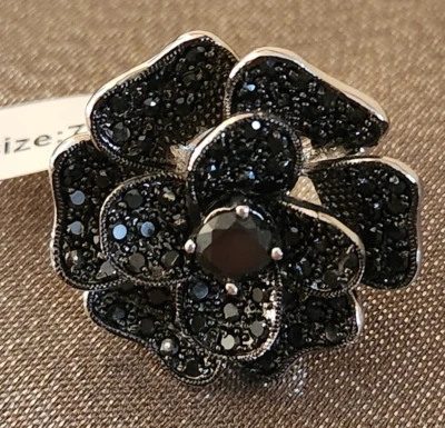 Park Lane - Crepúsculo - Anillo - Negro Azabache Circonita - Talla 7 - Retirado - Venta al por menor $159 Foto 1 de 4