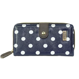 Oilcloth polka dots Women's Wallet with card holder and coin holding pocket - Picture 1 of 29