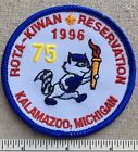 1996 ROTA-KIWAN Boy Scout Reservation 75th Camp PATCH Michigan SWMC MI Raccoon