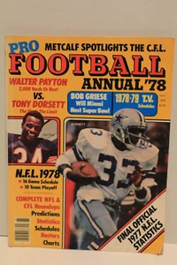 1978 Tony Dorsett Cowboys Pro Football Annual Magazine Walter Payton Bears - Picture 1 of 7
