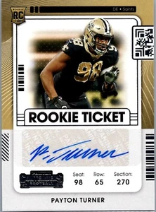 2021 Panini Contenders - Rookie Ticket Auto #156 Payton Turner (AU, RC) - Picture 1 of 2