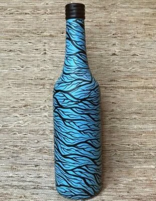 Hand Painted Decorative Wooden Bottles - Image 1 of 4