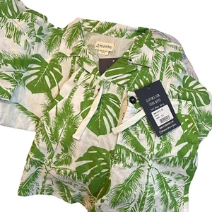 Me & Henry Maui Crew Short Set Green Palm Leaf Sz 6-7Y NWT M30 - Picture 1 of 7