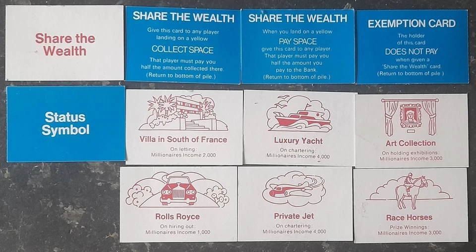 MB Games - Game Of Life Status Symbol & Share The Wealth Cards - Image 1 of 1