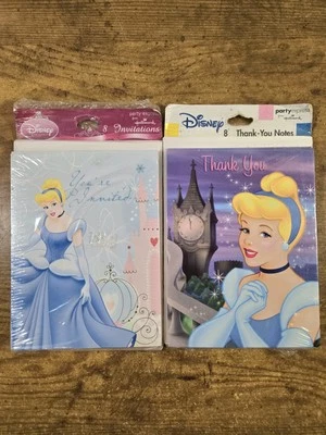 Princess Cinderella Party Invitations & Thank You Card Set, 8 of Each, New - Image 1 of 4