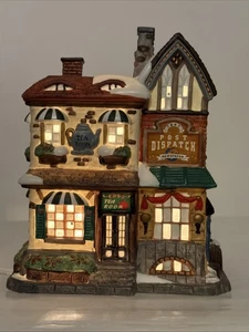 Pueblo de Navidad Iluminado Post Envío Periódico Accesorio Decoración Retirado 1999 - Imagen 1 de 8