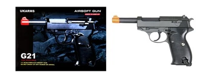 ARMYAIRSOFTGUNS Airsoft Gun UK Arms G21 Airsoft Metal Spring Pistol - BLACK