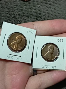1966 / 1968 Off Center Lincoln Cent 's - Picture 1 of 18