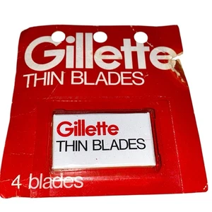 Vintage Gillette Thin Blades 80’s Made In The USA - Bild 1 von 2