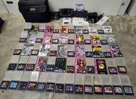 SEGA Game Gear w/Accessories & 40 Games All with cases-Many w/Manuals - Tested