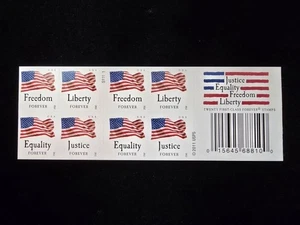 U.S. Scott #4648b Booklet Pane Of 20 Justice Equality Freedom Liberty MNH Nice! - Picture 1 of 2