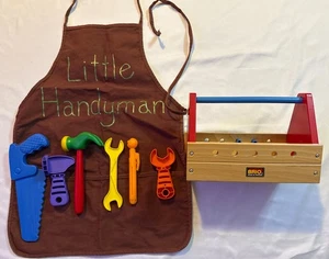 Juego de caja de herramientas y delantal Brio para juguetes infantiles - Imagen 1 de 4