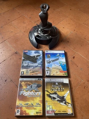 Joystick Thrustmaster Simulatore Di Volo + 4 Giochi Flight Simulator Microsoft - Immagine 1 di 4