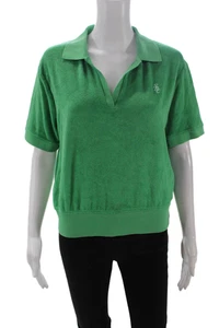 Polo donna manica corta sportiva e ricca verde cotone taglia media - Foto 1 di 6