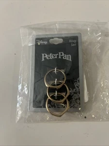 New Disney Peter Pan Take Me To Never Land Neverland 3 Ring Rings Set Size 7 Lot - Picture 1 of 7